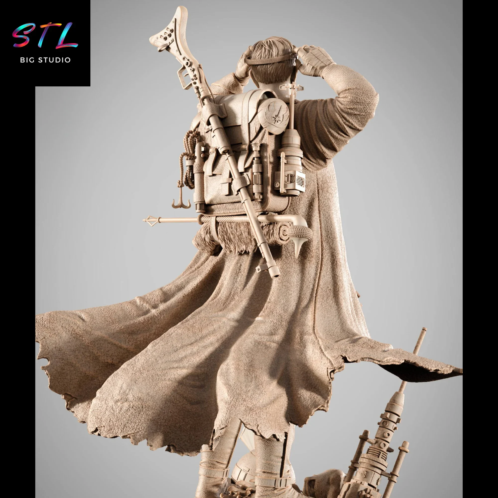 obi wan kenobi stl impresion 3d figura star wars obi wan kenobi stl impresion 3d figura star wars