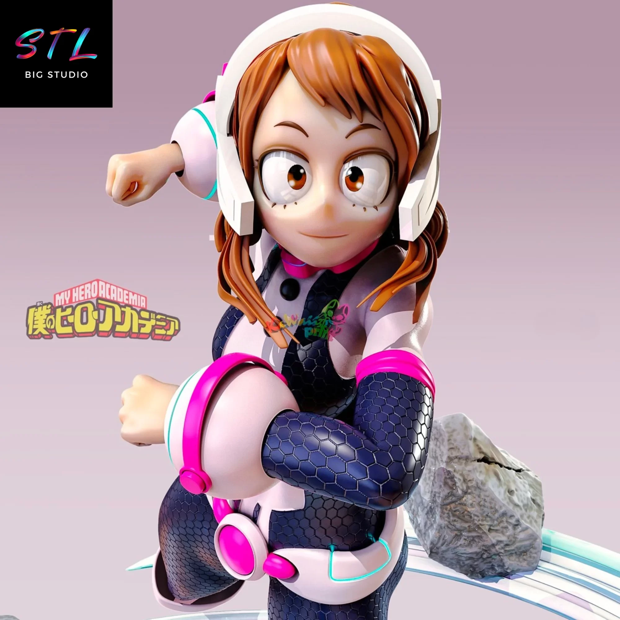 ochako uraraka stl boku no hero diorama 3d ochako uraraka stl boku no hero diorama 3d