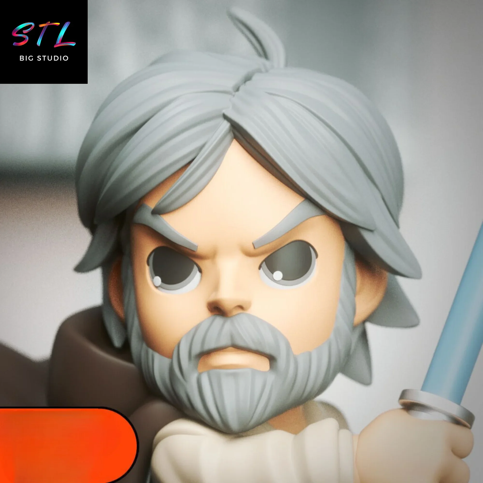 old luke skywalker stl chibi kawaii star wars impresion 3d old luke skywalker stl chibi kawaii star wars impresion 3d