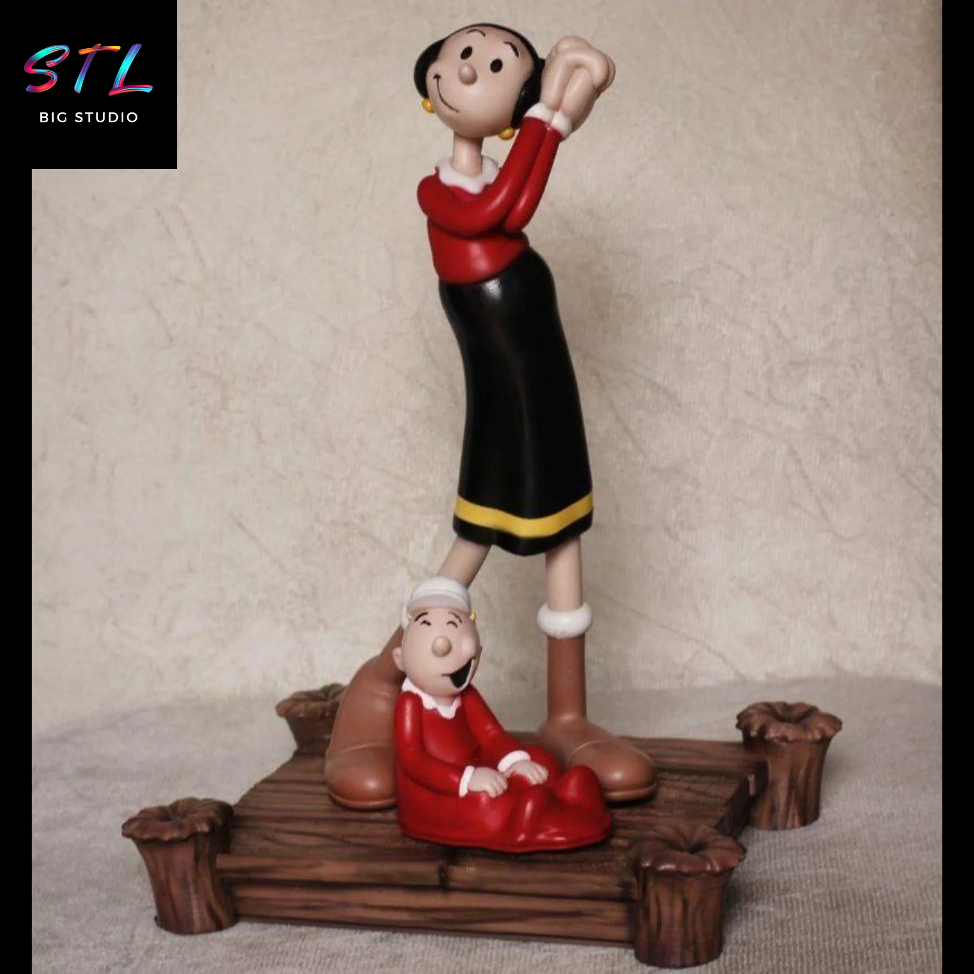olivia stl popeye figura impresion 3d