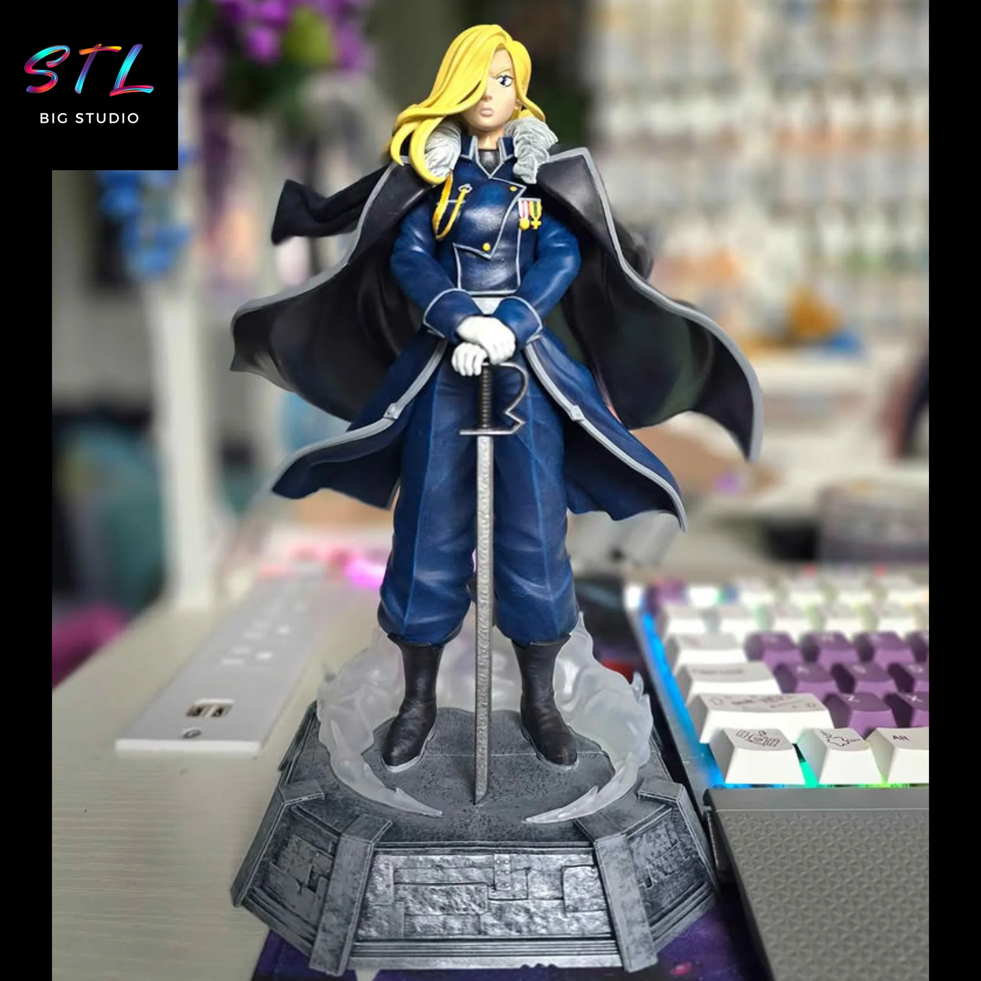 olivier armstrong stl fullmetal alchemist impresion 3d