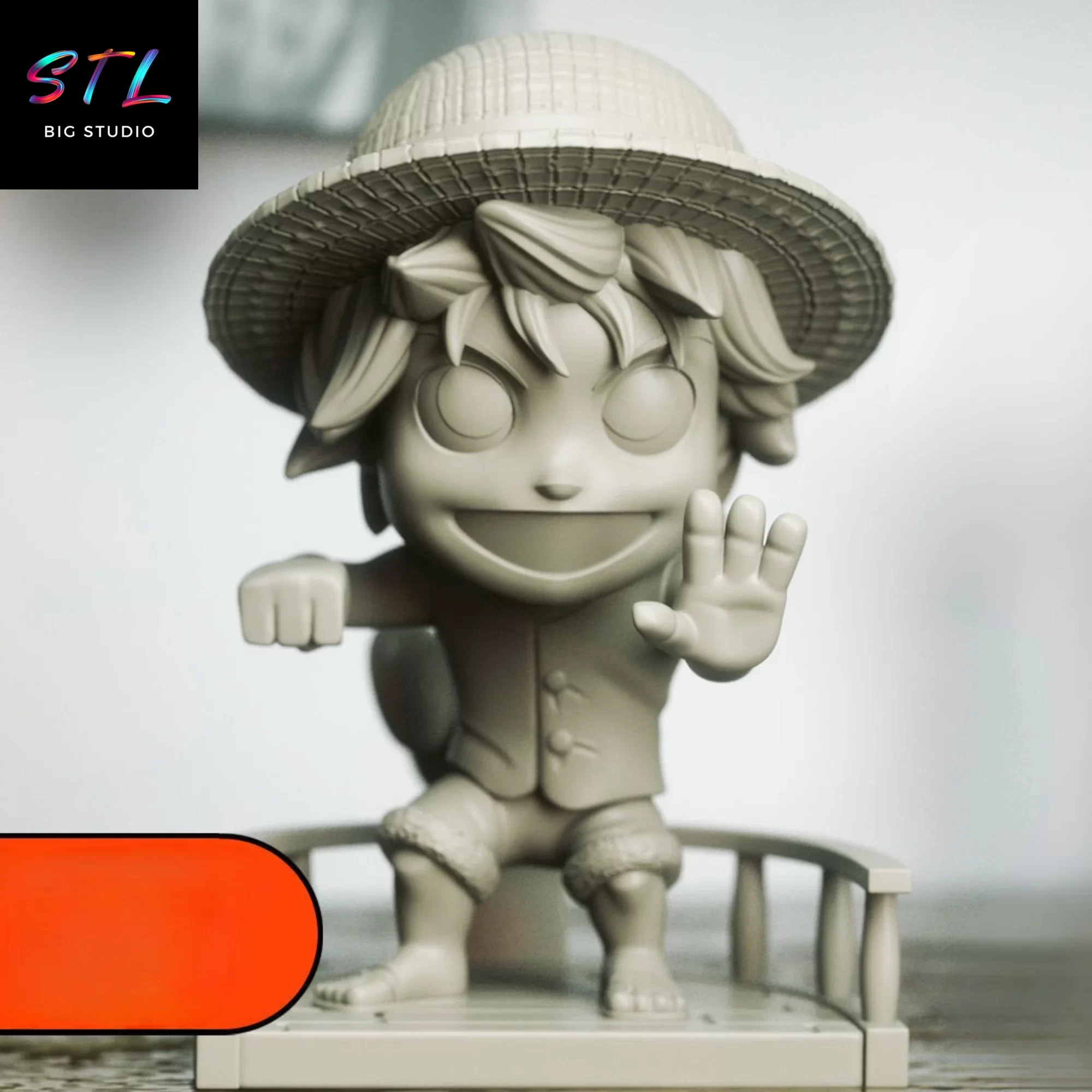 one piece chibi luffy stl anime impresion 3d one piece chibi luffy stl anime impresion 3d