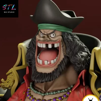 one piece stl barbanegra diorama impresion 3d