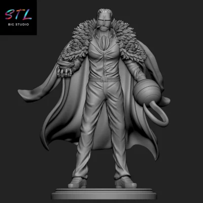 one piece stl crocodile figura impresion 3d