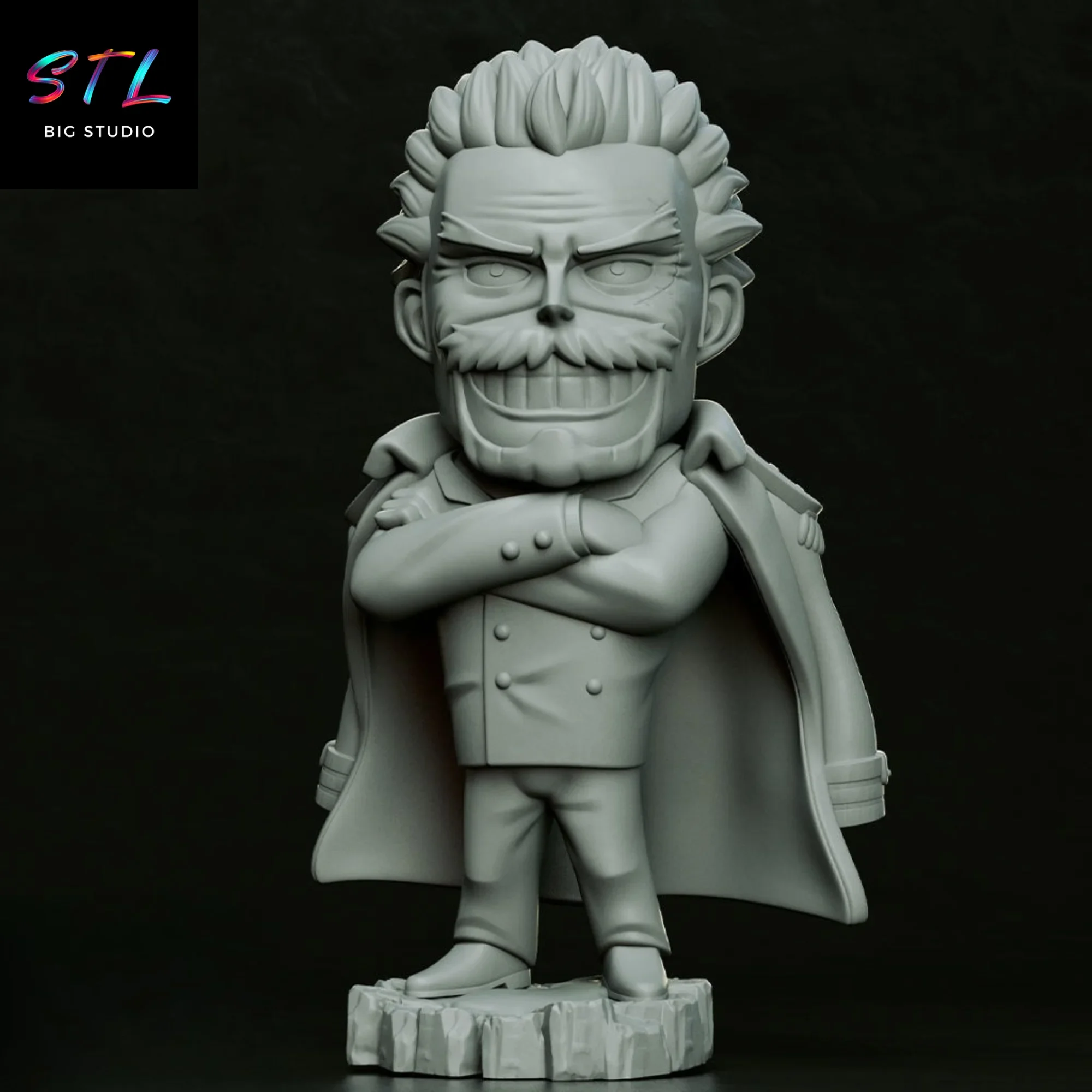 one piece stl monkey d garp chibi kawaii impresion 3d one piece stl monkey d garp chibi kawaii impresion 3d