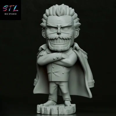 one piece stl monkey d garp chibi kawaii impresion 3d