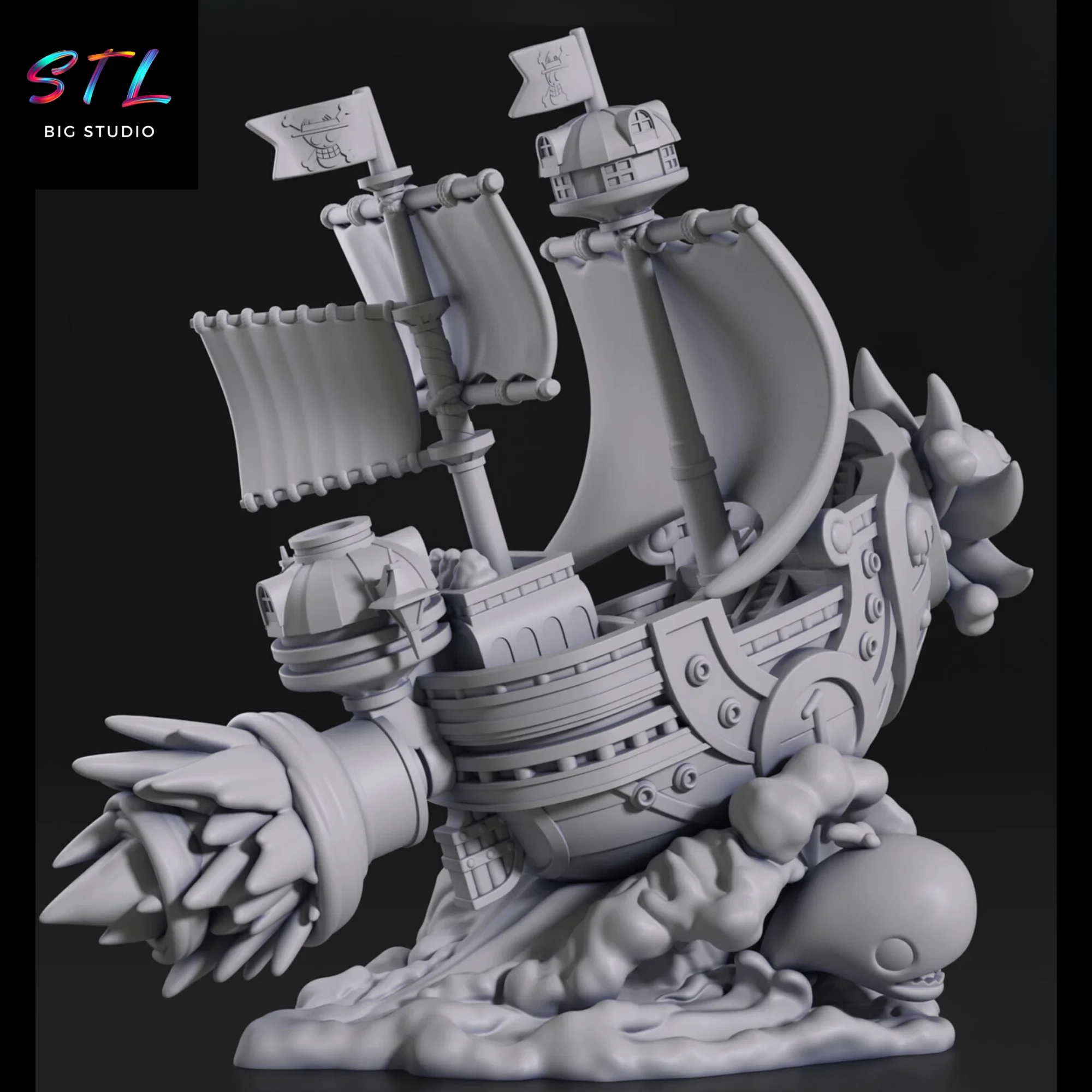 one piece stl thousand sunny impresion 3d one piece stl thousand sunny impresion 3d