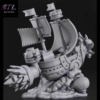 one piece stl thousand sunny impresion 3d
