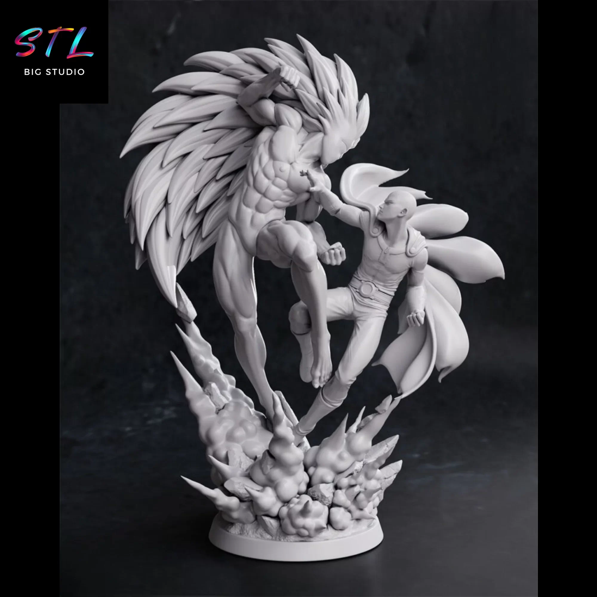 one punch man stl saitama vs boros impresion 3d one punch man stl saitama vs boros impresion 3d