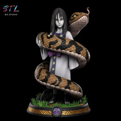 orochimaru joven stl impresion 3d naruto shippuden