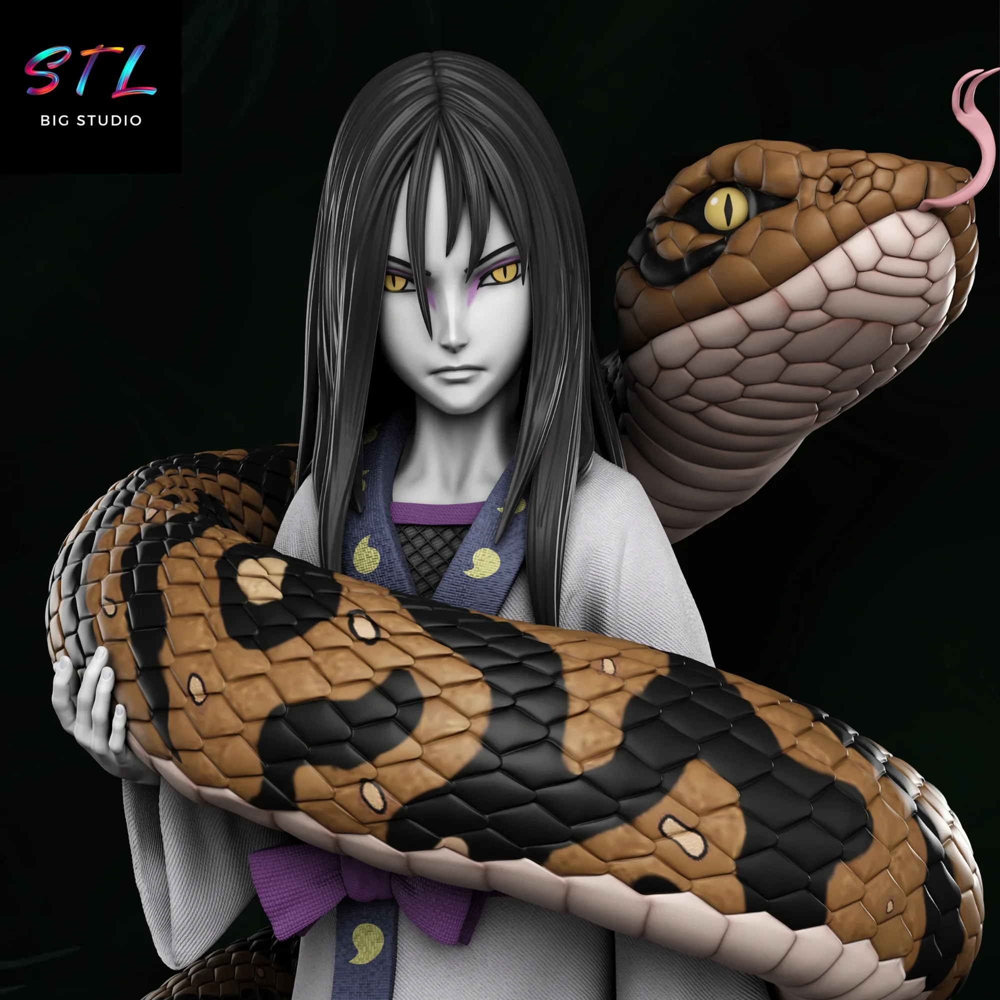 orochimaru niño stl naruto figura impresion 3d orochimaru niño stl naruto figura impresion 3d