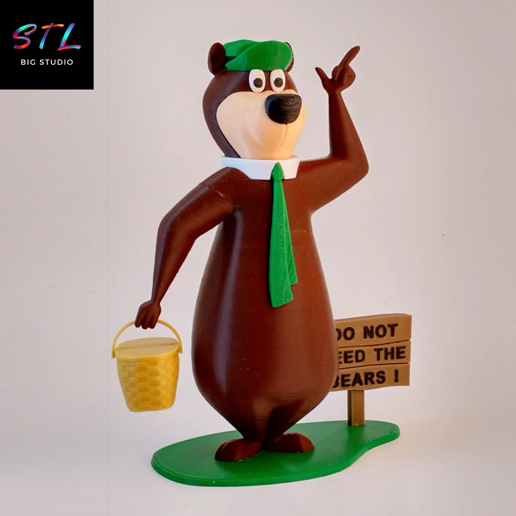 oso yogui stl para impresion 3d