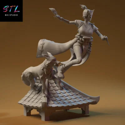 overwatch stl kiriko figura impresion 3d