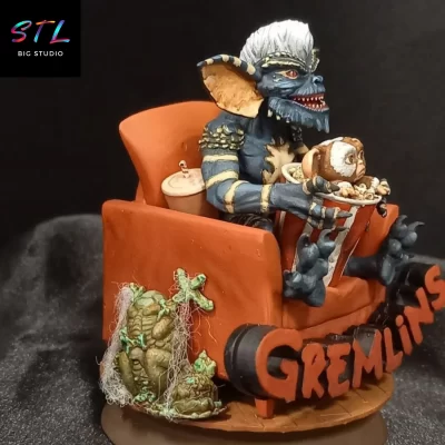 peliculas stl gremlins diorama impresion 3d