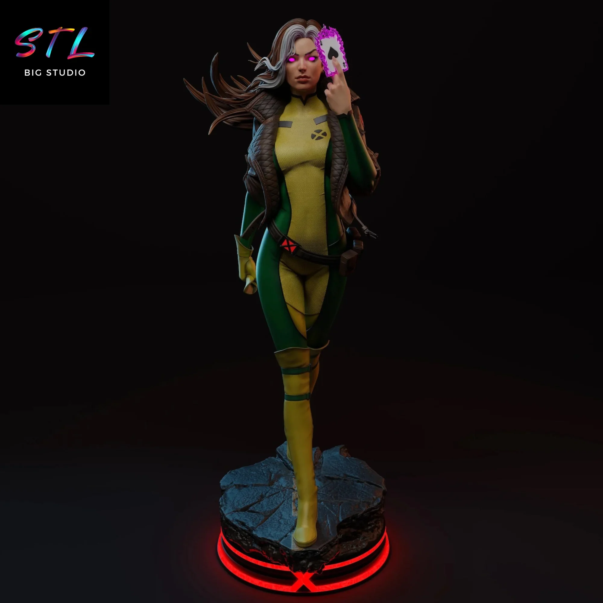 picara stl rogue x-men impresion 3d marvel