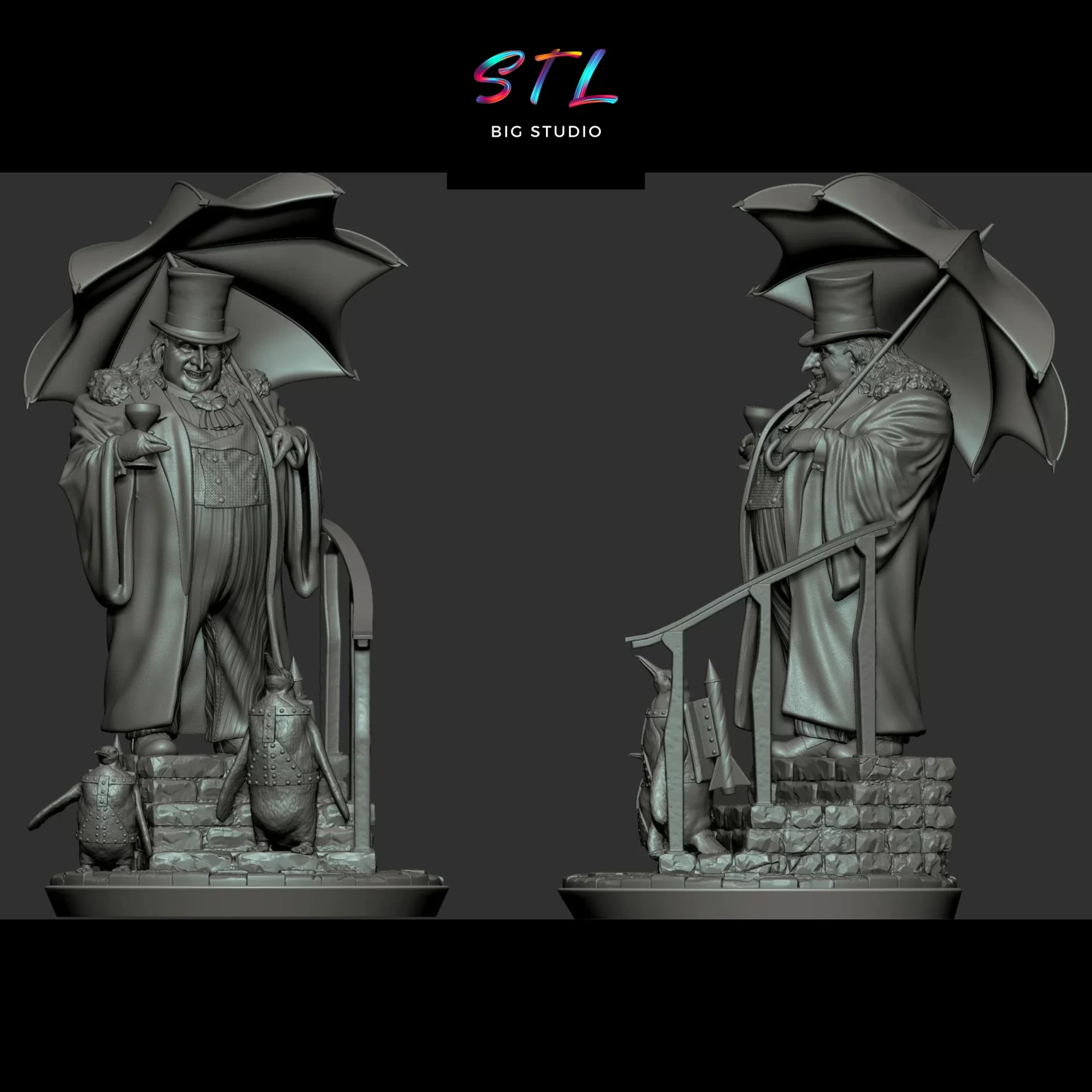 pinguino stl figura batman returns imprimir 3d pinguino stl figura batman returns imprimir 3d