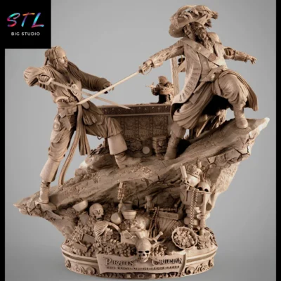 piratas del caribe stl impresion 3d diorama