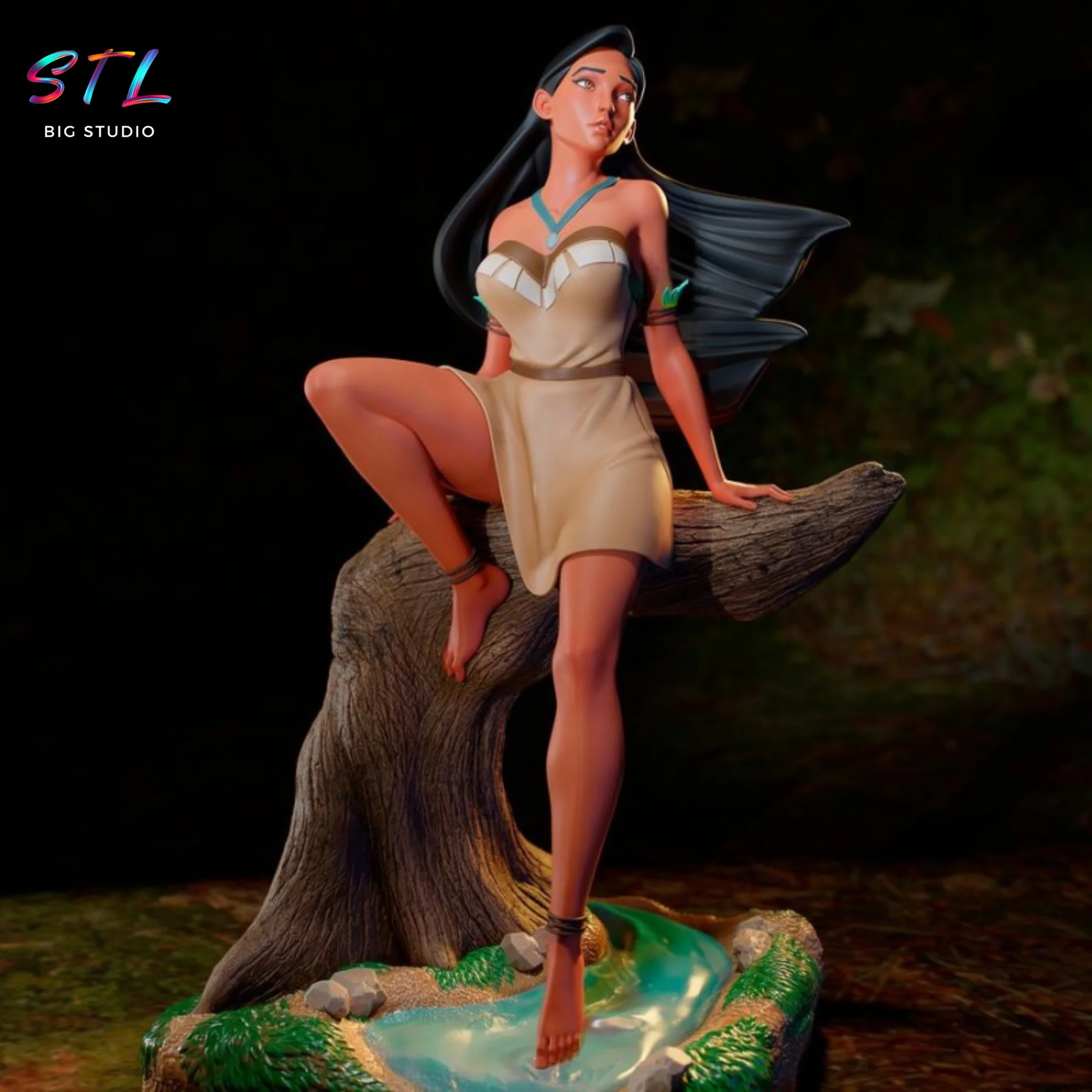 pocahontas stl impresion 3d disney