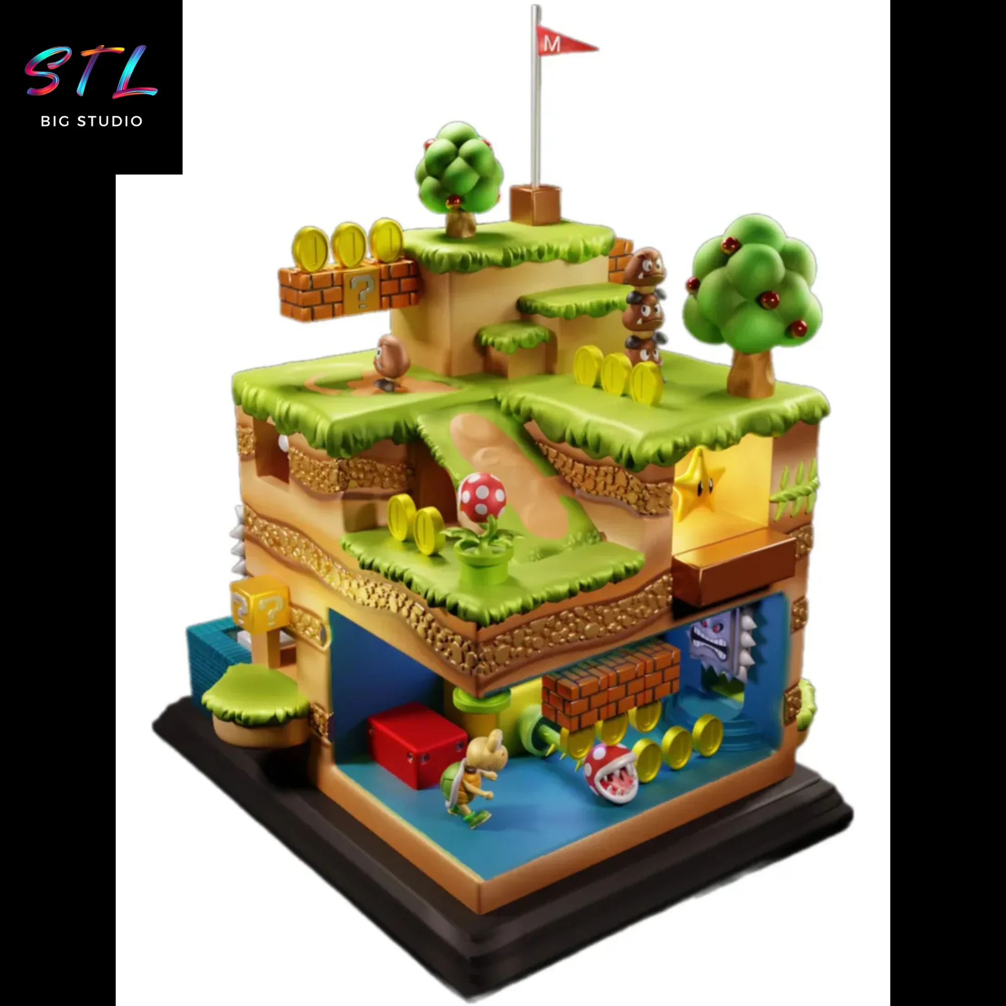 pocket world stl mario bros diorama impresion 3d pocket world stl mario bros diorama impresion 3d