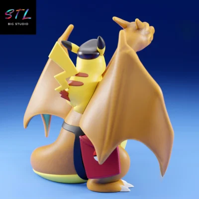 pokemon stl charizard y pikachu figura pokemon impresion 3d