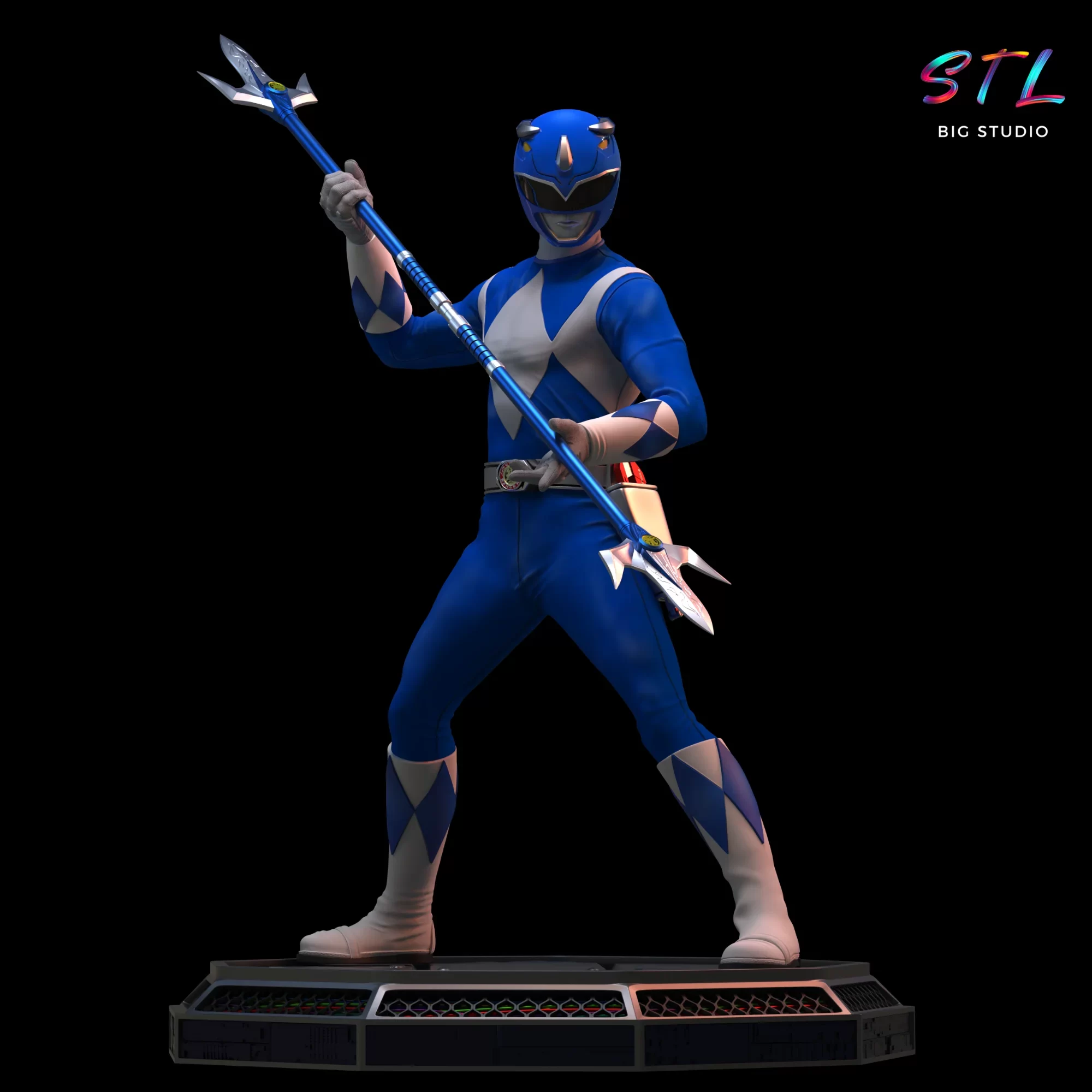 power ranger azul stl impresion 3d