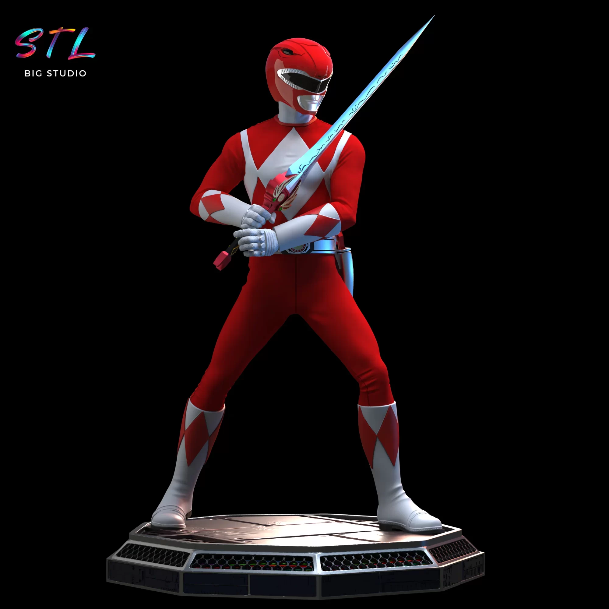 power ranger rojo stl impresion 3d power ranger rojo stl impresion 3d