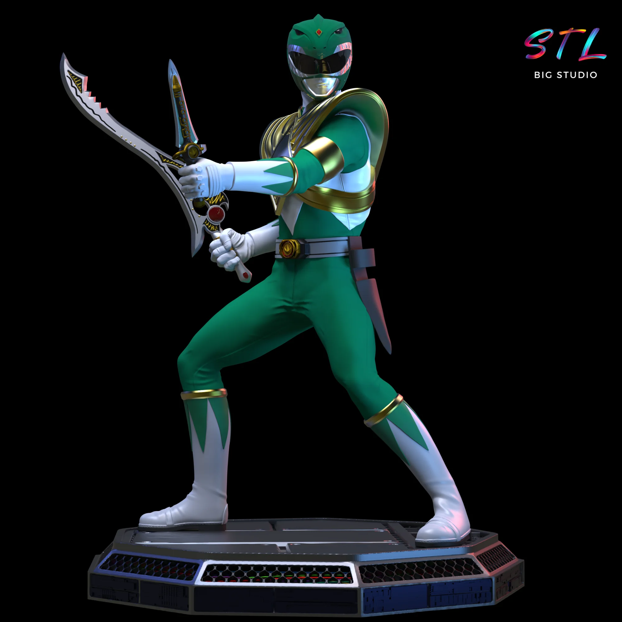 power ranger verde stl impresion 3d