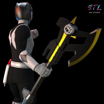 power rangers stl black ranger impresion 3d