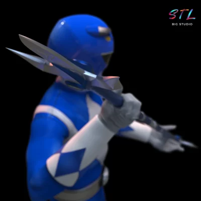 power rangers stl impresion 3d blue ranger