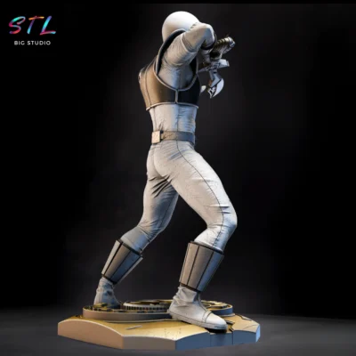 power rangers stl ranger blanco figura impresion 3d