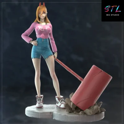 power stl chainsaw man impresion 3d