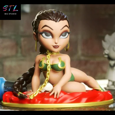 princesa leia chibi stl star wars impresion 3d