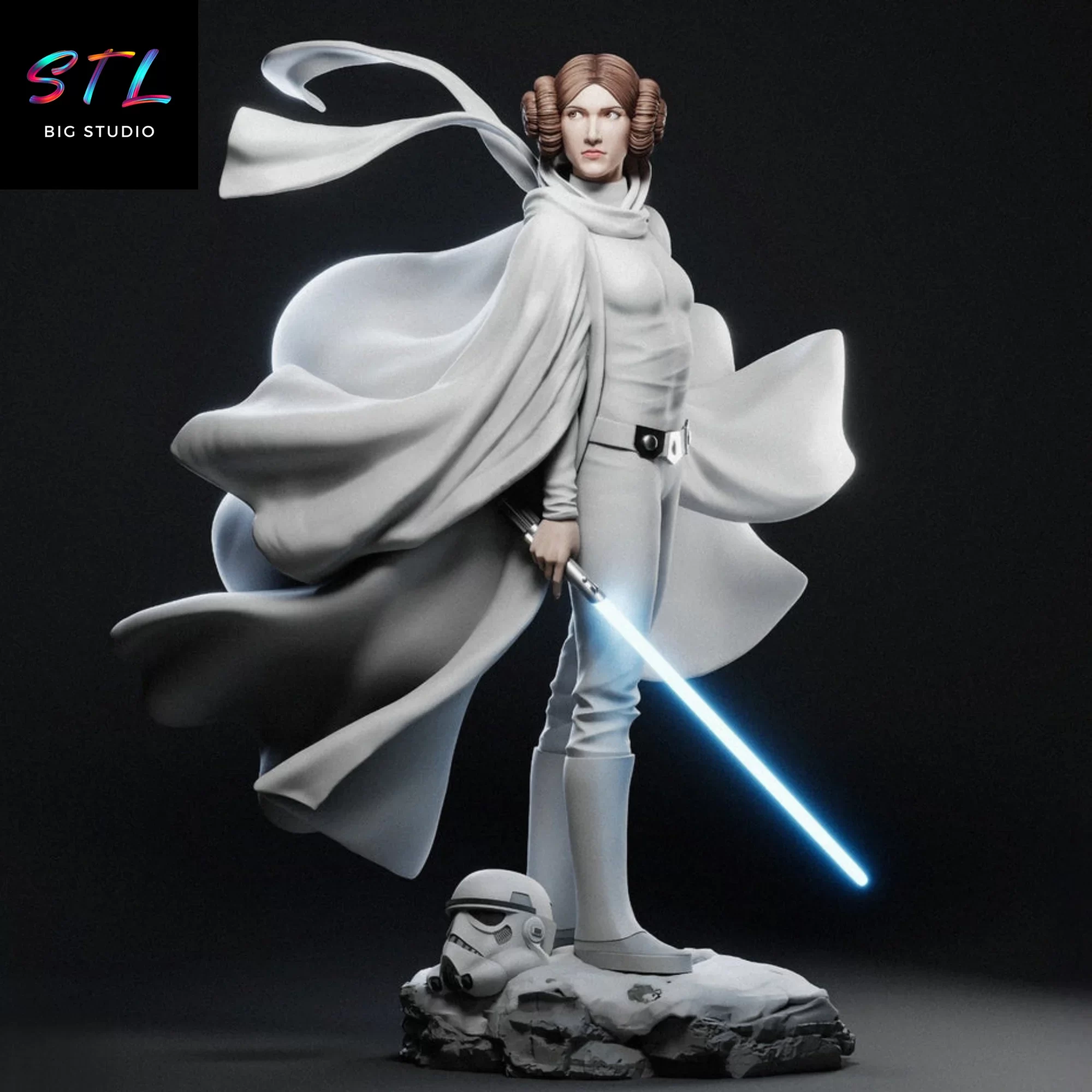 princesa leia stl star wars impresion 3d princesa leia stl star wars impresion 3d