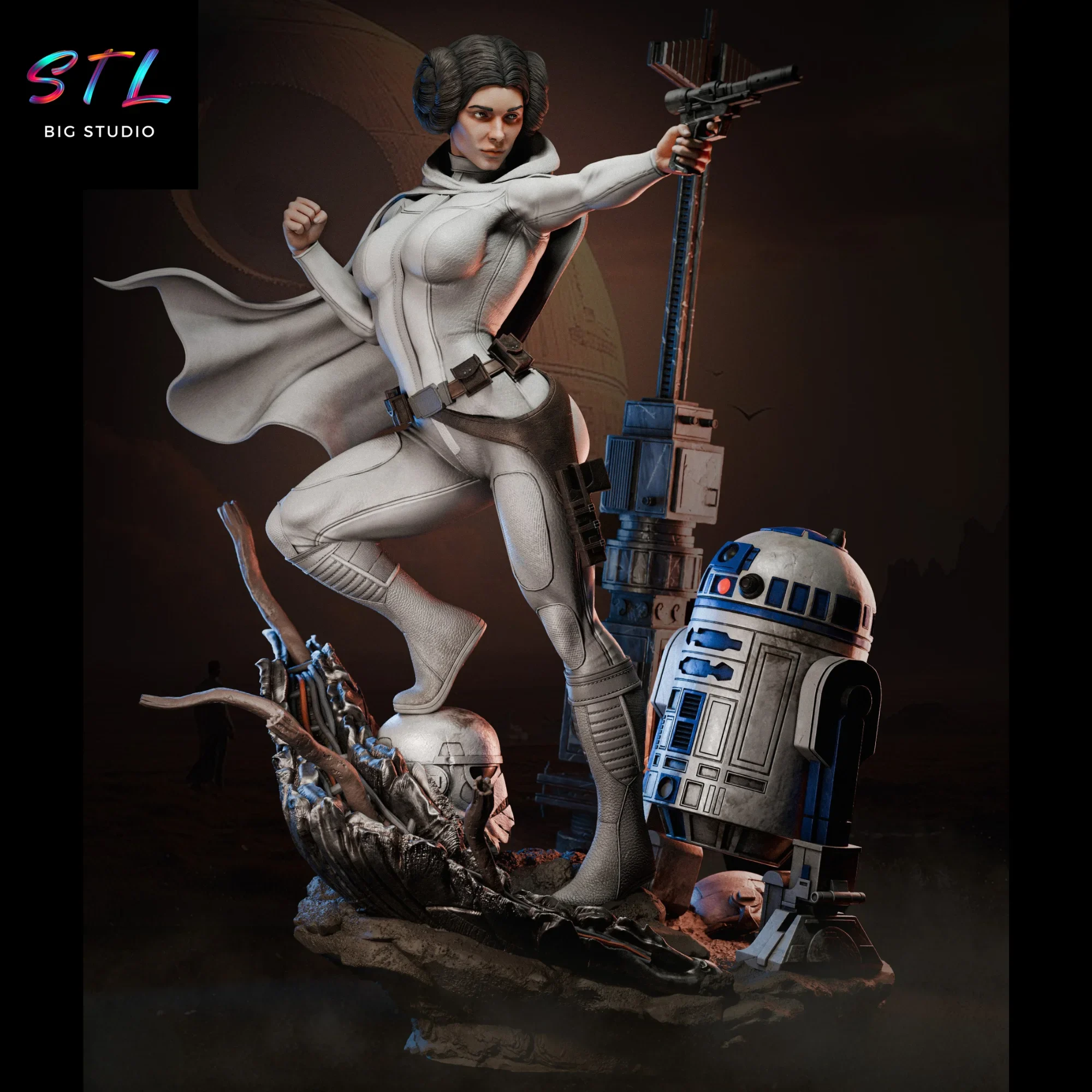 princesa leia stl star wars para impresion3 d princesa leia stl star wars para impresion3 d