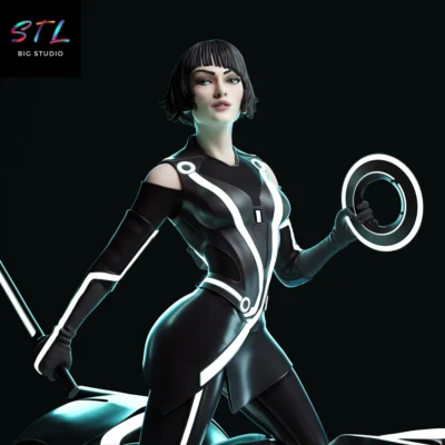 quorra tron legacy stl figura para impresion 3d