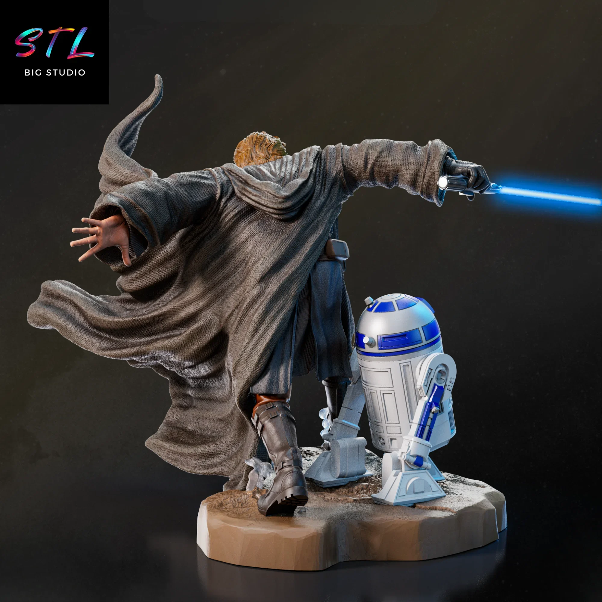 r2-d2 y anakin skywalker stl star wars figura impresion 3d r2-d2 y anakin skywalker stl star wars figura impresion 3d