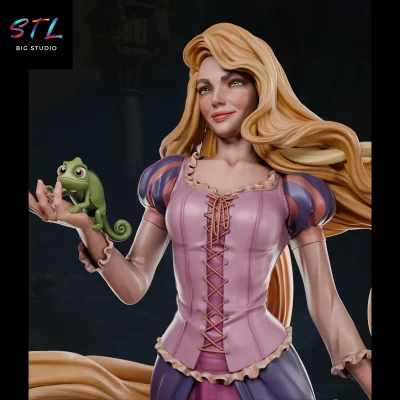 rapunzel enredados stl impresion 3d princesa disney
