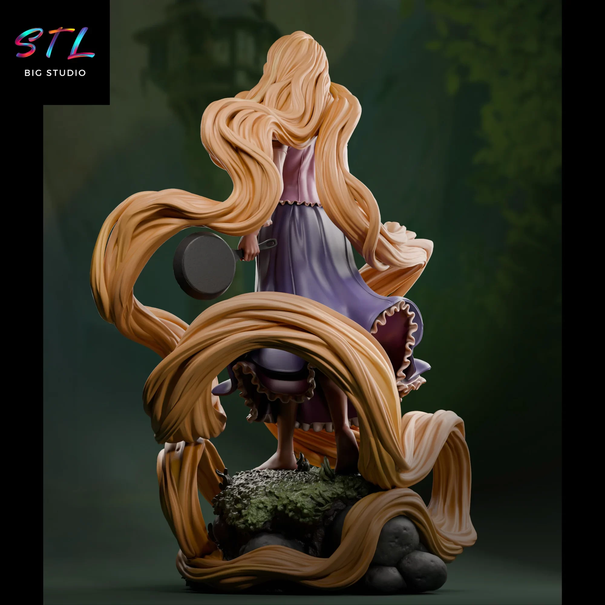 rapunzel y pascal stl impresion 3d diorama disney rapunzel y pascal stl impresion 3d diorama disney