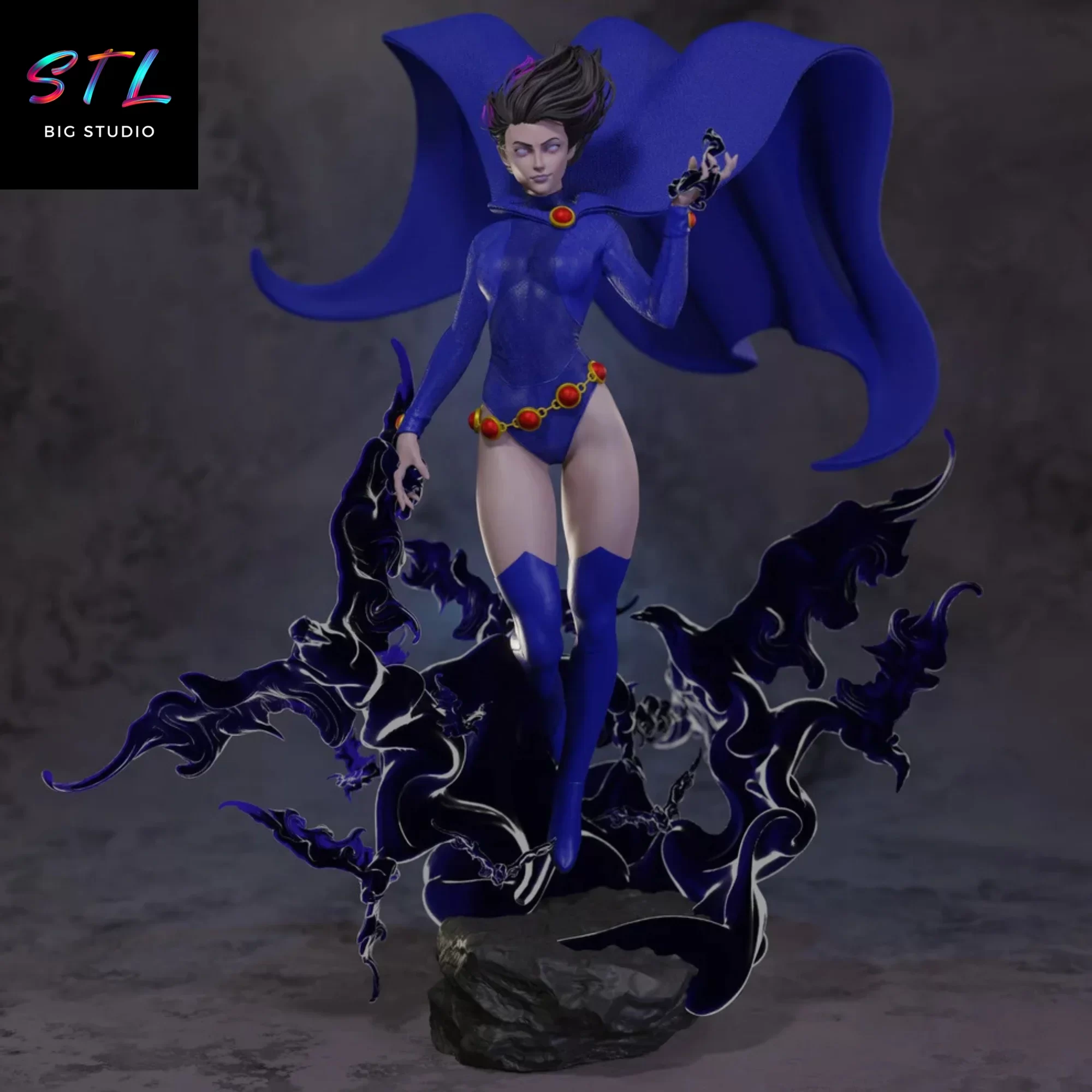 raven stl teen titans impresion 3d dc comics