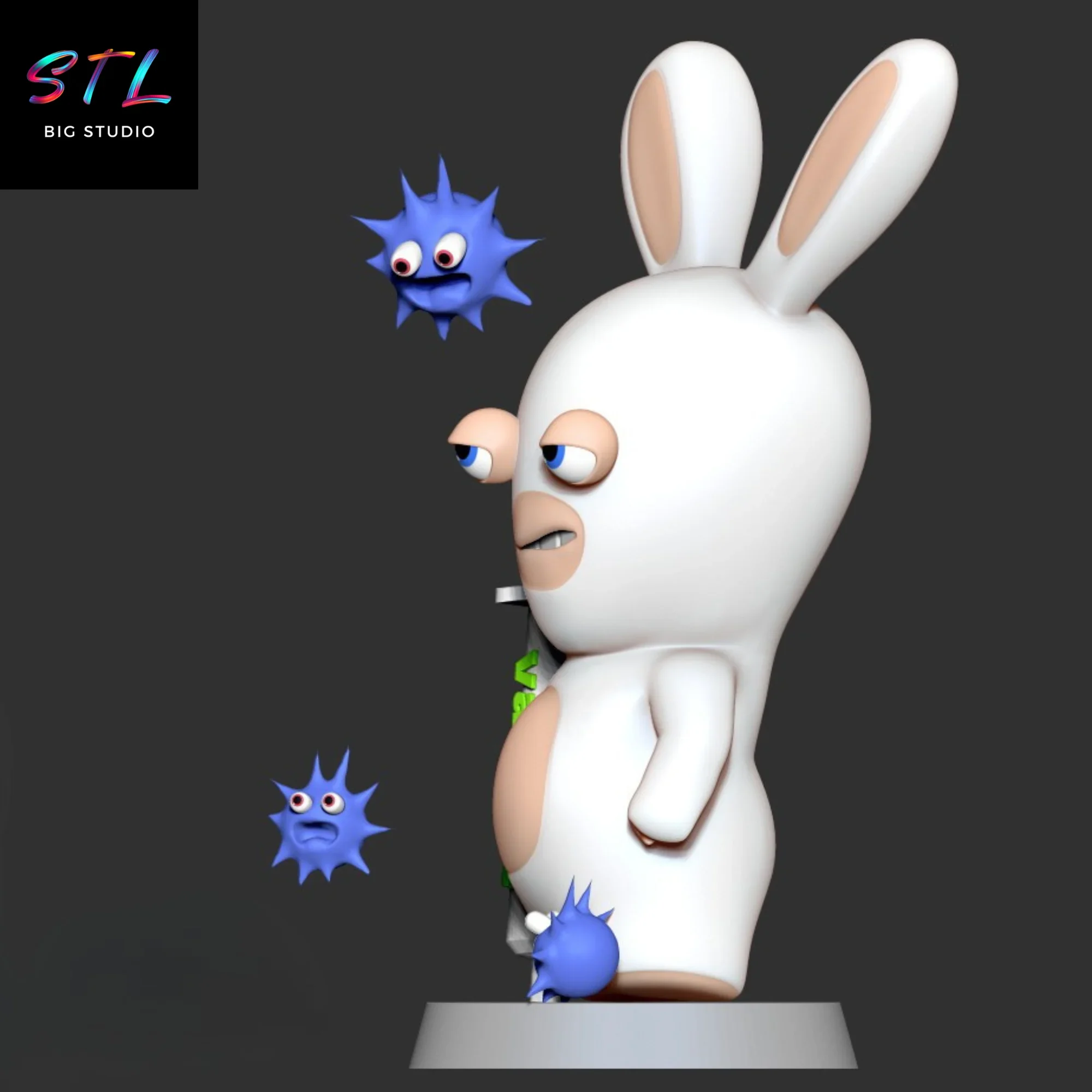 raving rabbids stl impresion 3d figura rabbid vacuna raving rabbids stl impresion 3d figura rabbid vacuna
