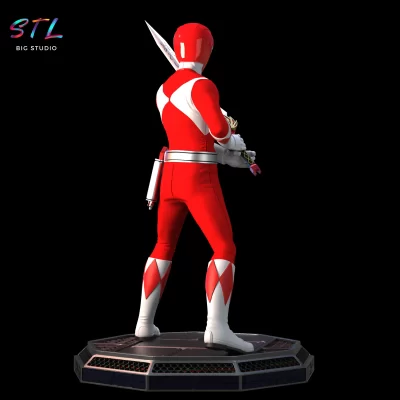 red power ranger stl impresion 3d figuras