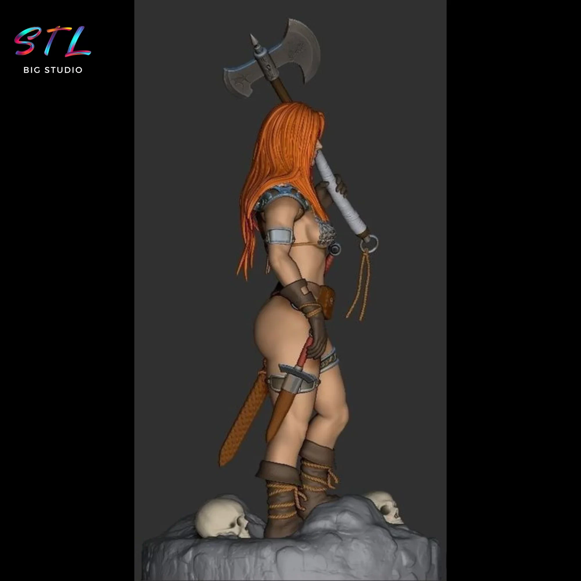 red sonja marvel stl figura 3d red sonja marvel stl figura 3d