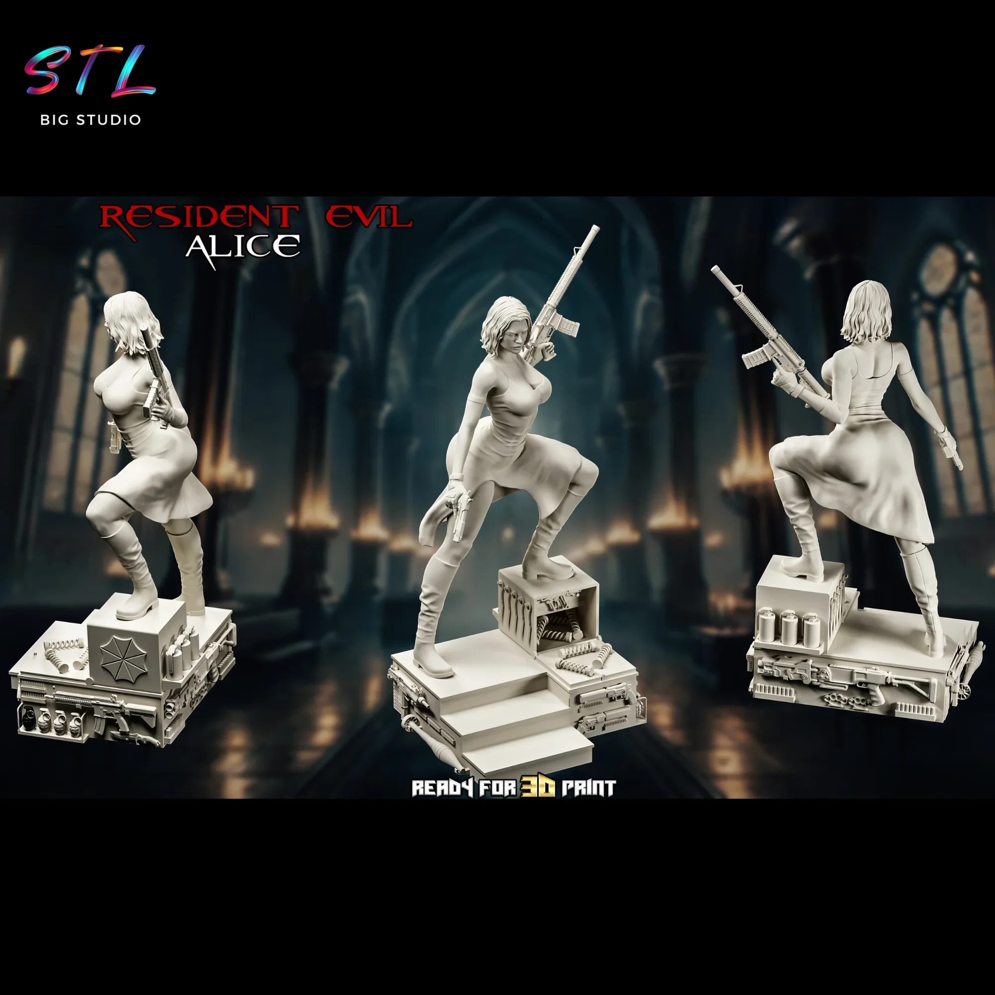 resident evil stl alice impresion 3d resident evil stl alice impresion 3d