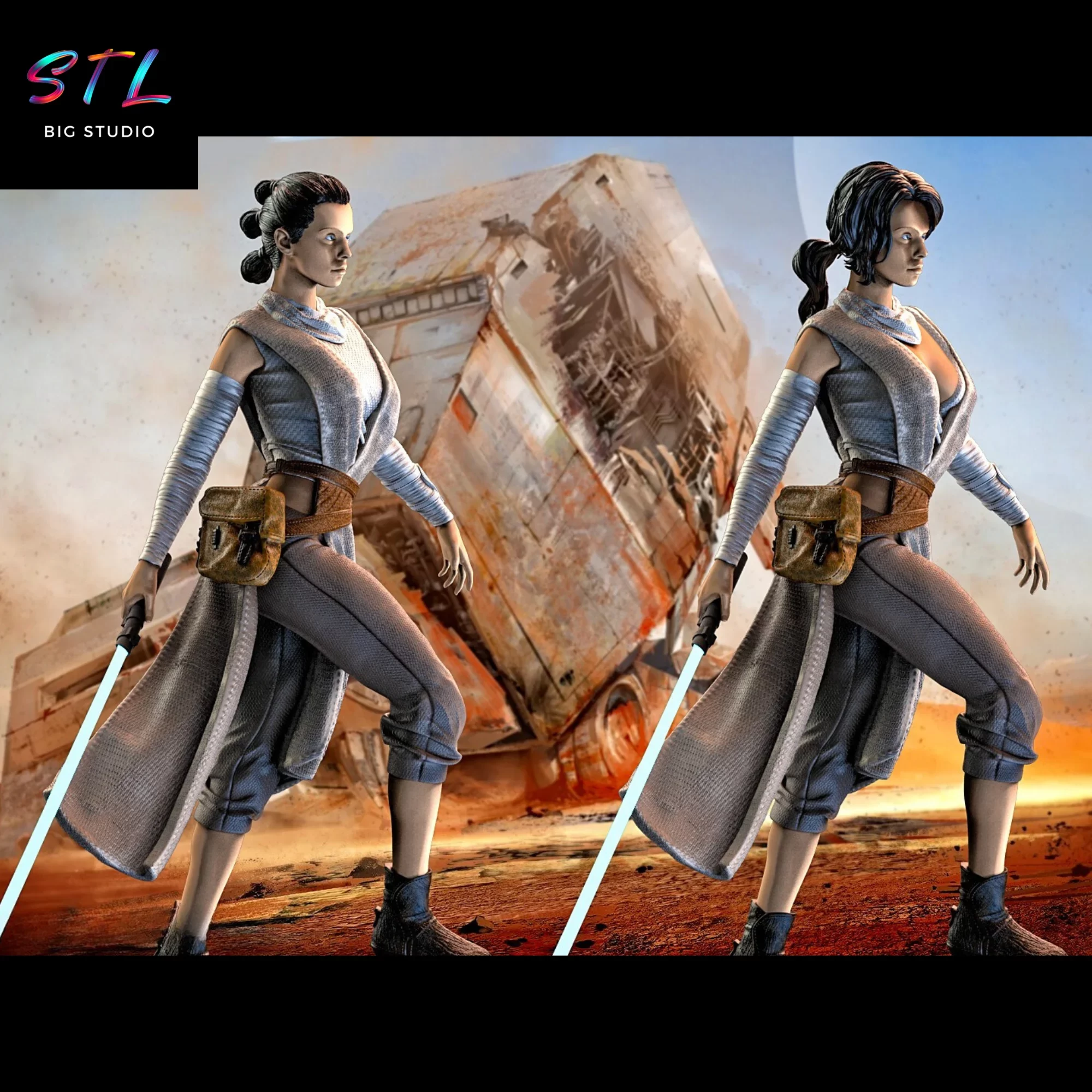 rey stl star wars impresion 3d