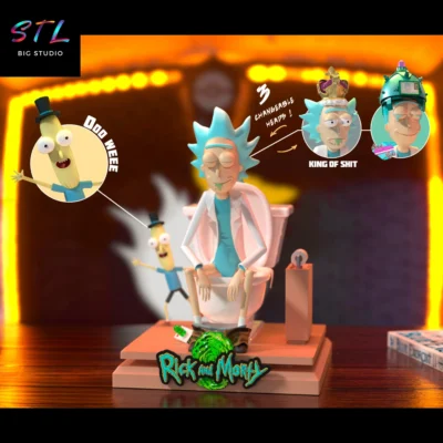 rick king of shit stl impresion 3d rick y morty