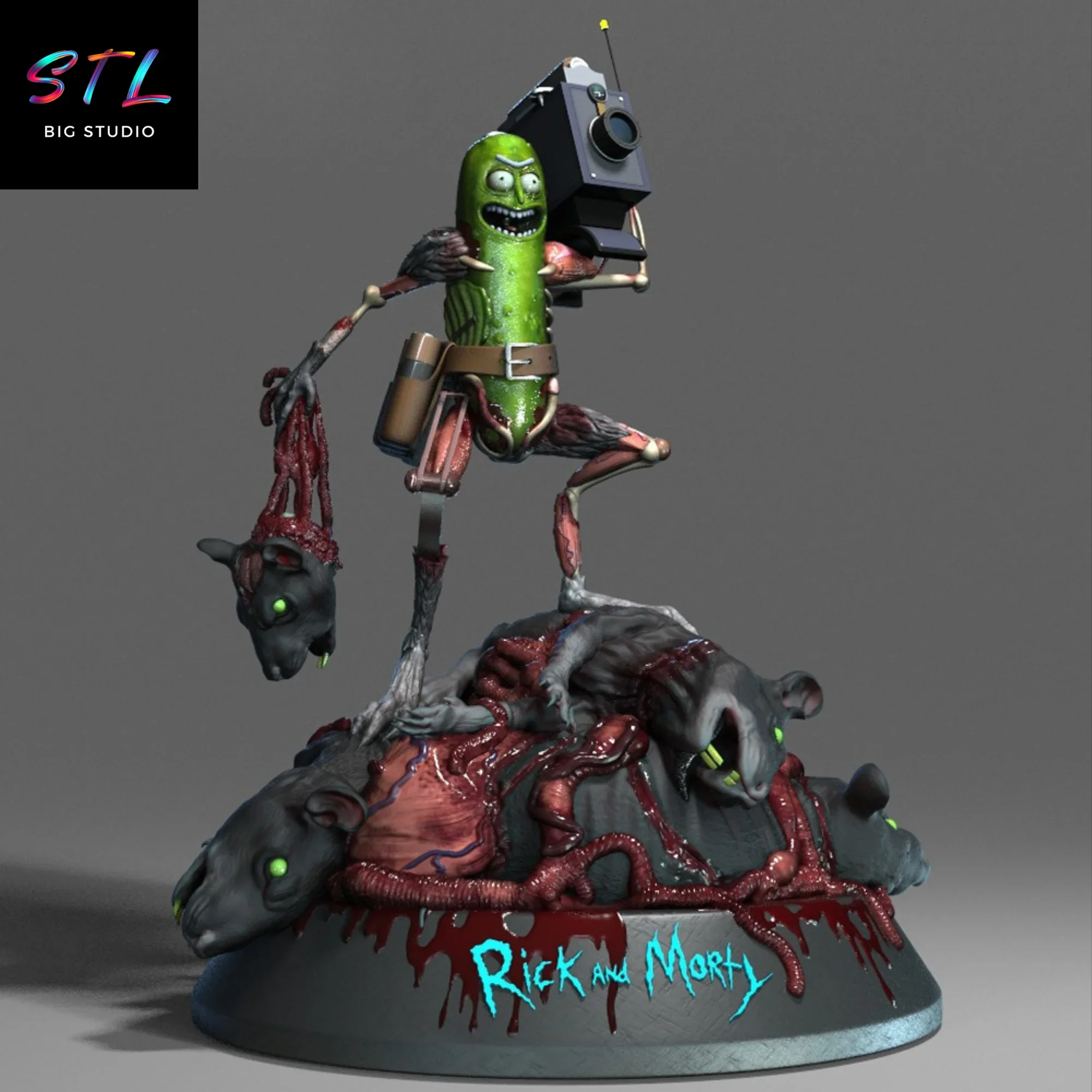 rick pepinillo stl impresion 3d rick y morty