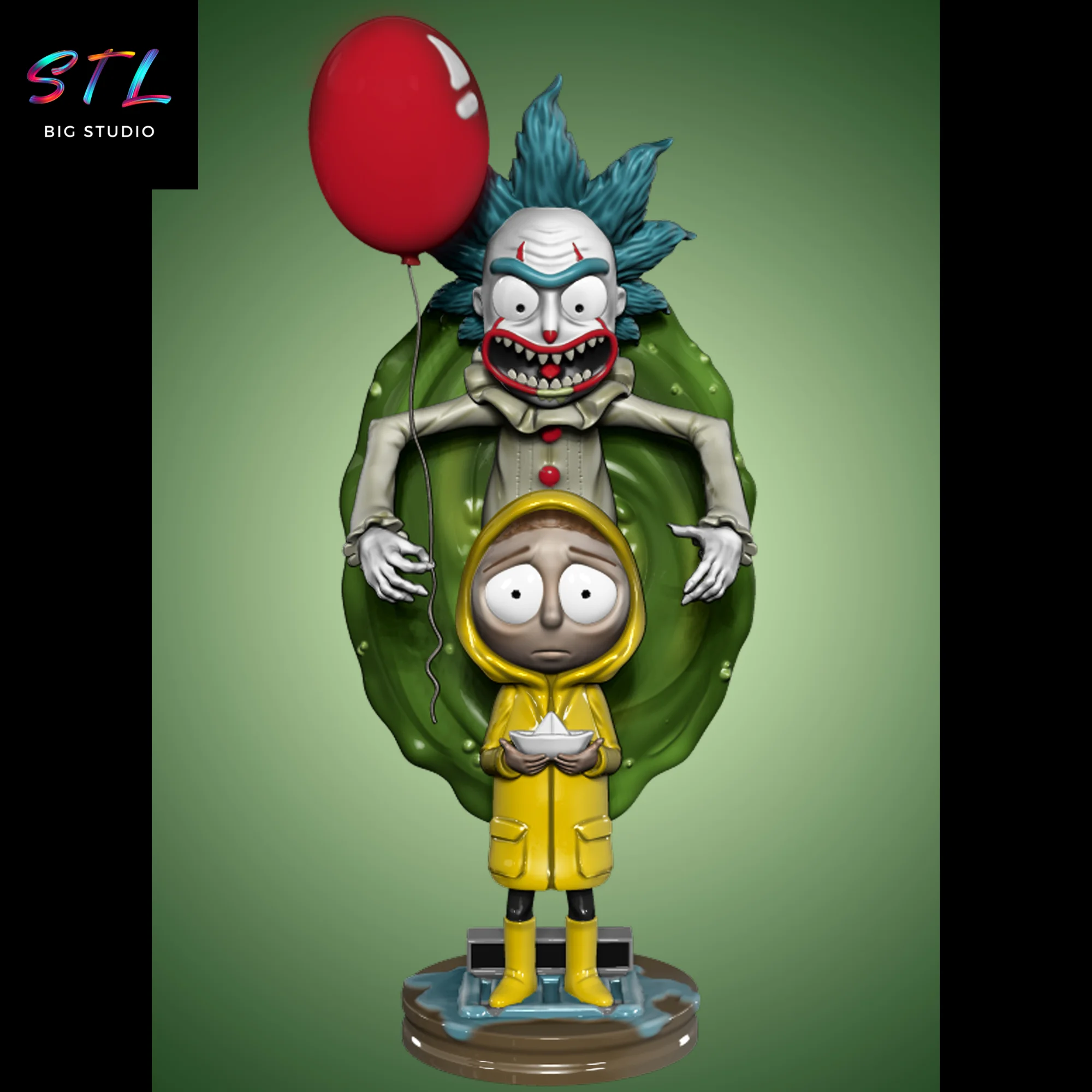 rick y morty version it stl impresion 3d