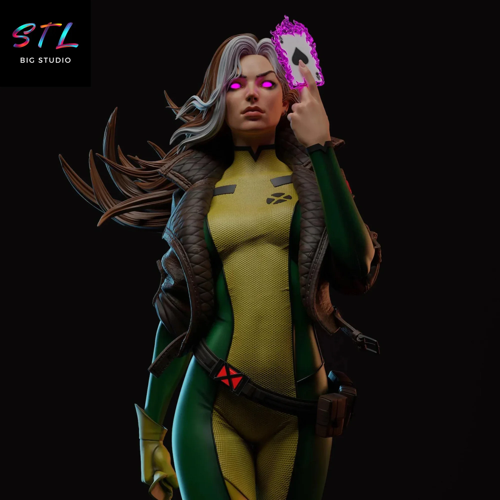 rogue stl picara impresion 3d figura x-men marvel rogue stl picara impresion 3d figura x-men marvel