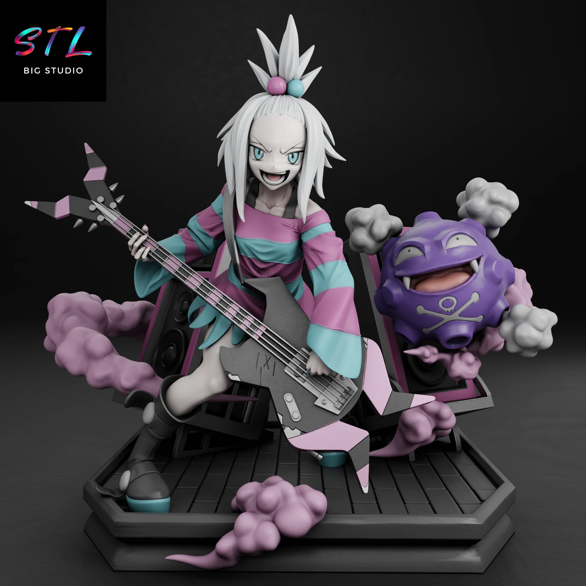 roxie y koffing stl pokemon impresion 3d