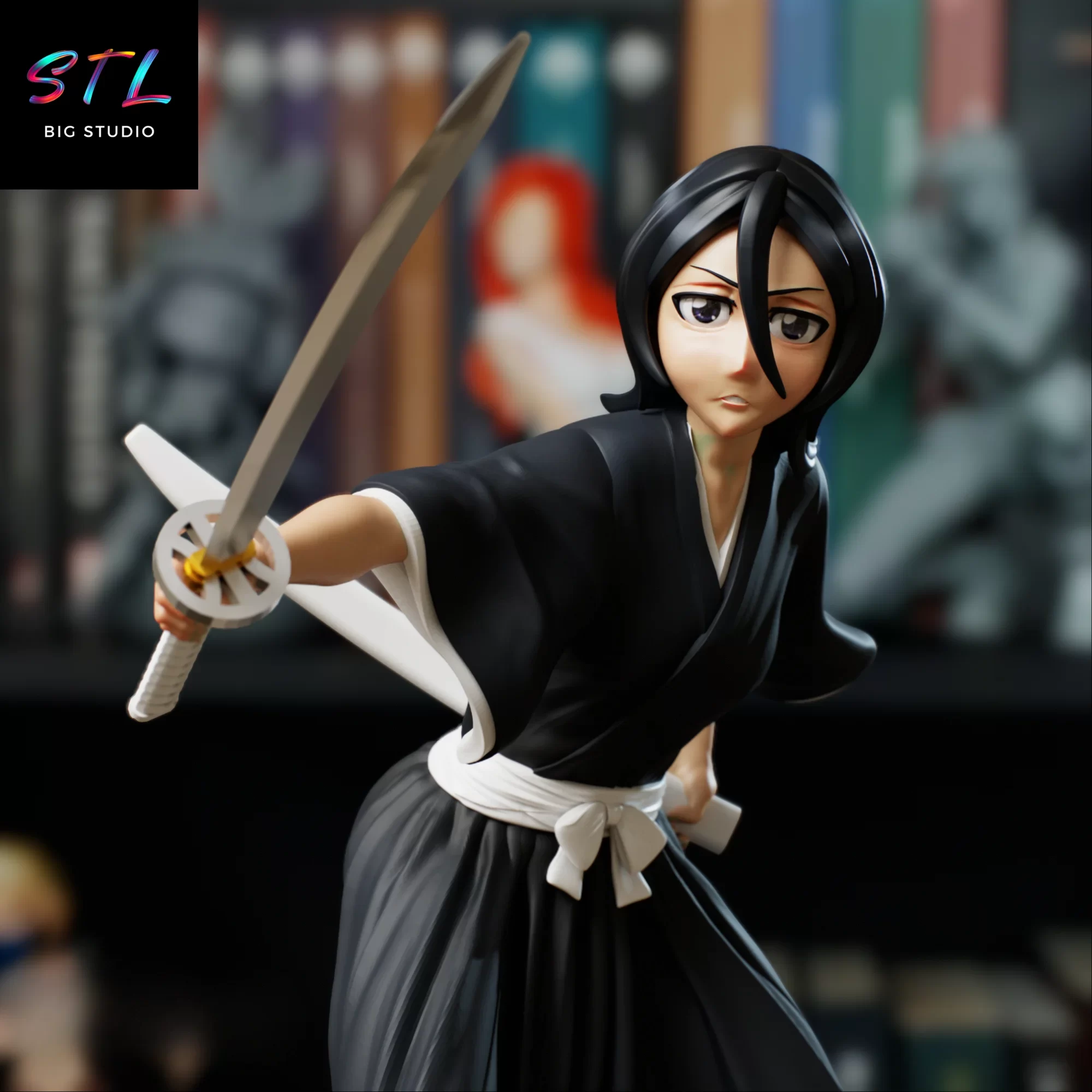 rukia kuchiki bleach stl imprimir 3d figura rukia kuchiki bleach stl imprimir 3d figura